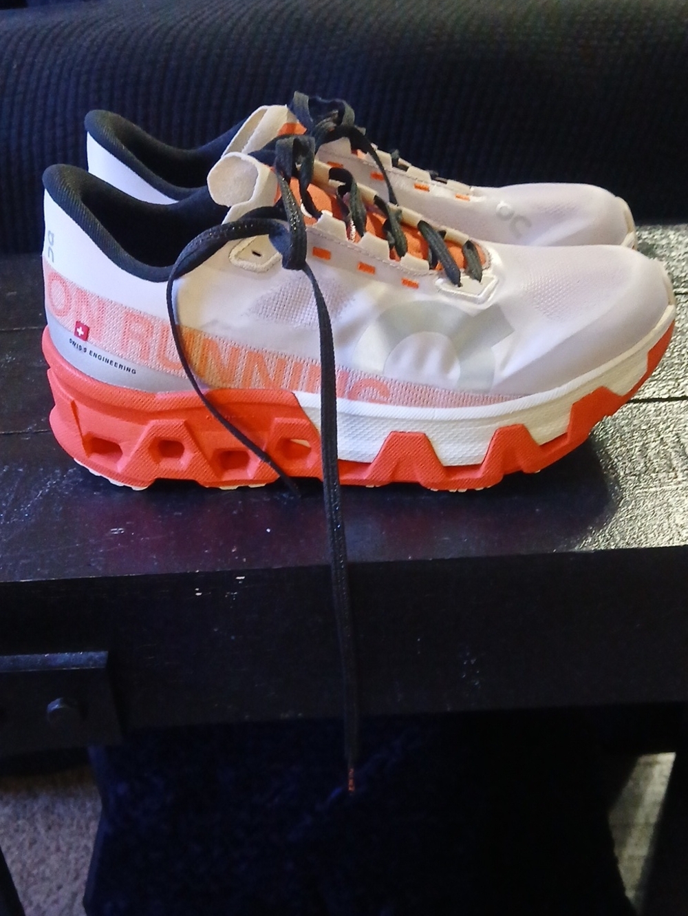 On Running Women’s Cloudmonster Athletic Shoes - White/Orange